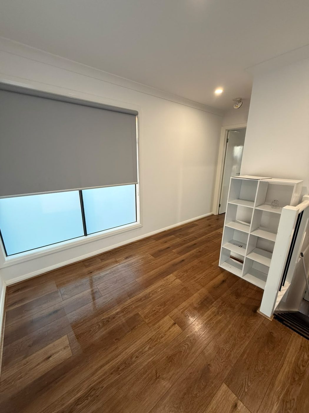 Bedroom and built-in shelving dusted and detailed
